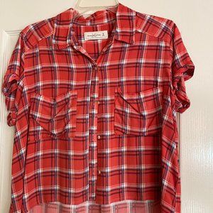 Abercrombie Pink Pattern Button Up